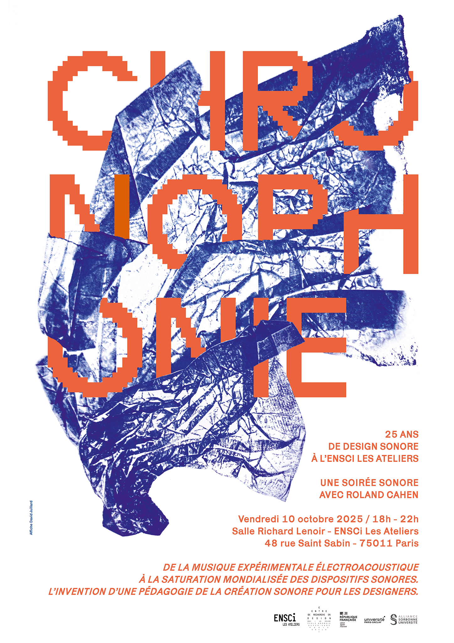 Affiche Chronophonie - 25 ans de design sonore à l'ENSCi